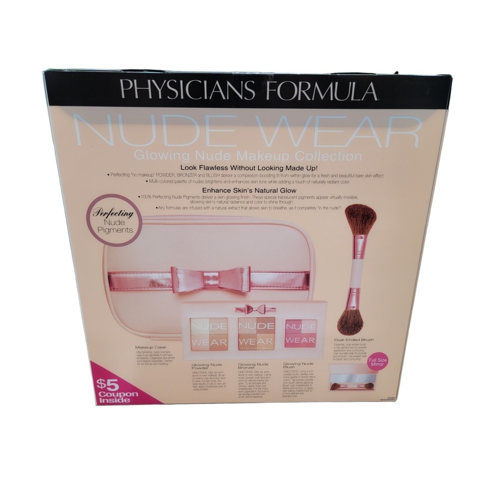 Physicians Formula Nude Wear Eyeshadow Palette Makeup Kit Case Brush NEW - Picture 4 of 16